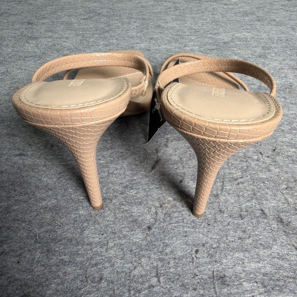 Forever 21 Two Strap Slip-on Stiletto Heels in Nude - sz 10 (NEW) - Picture 6 of 7